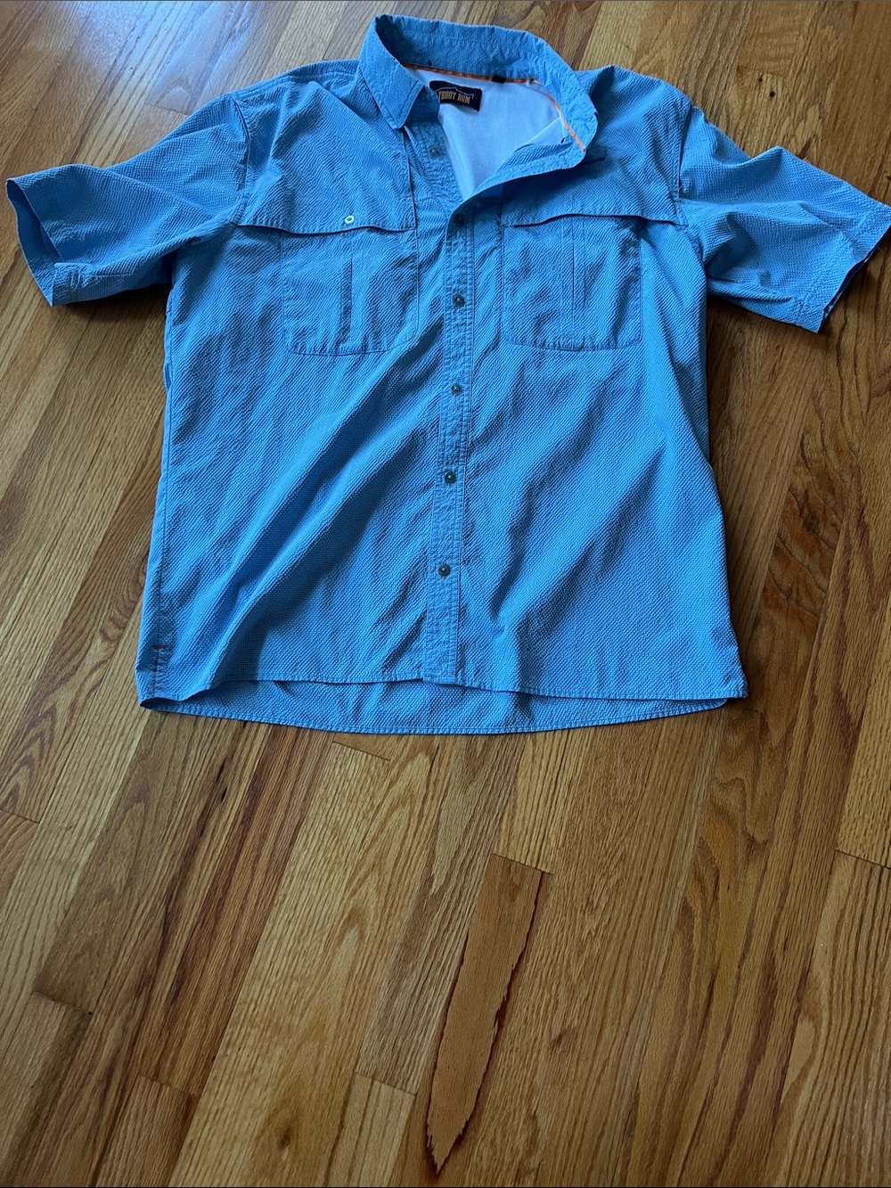 Orvis Light Blue Short-Sleeve Button-Down Shirt